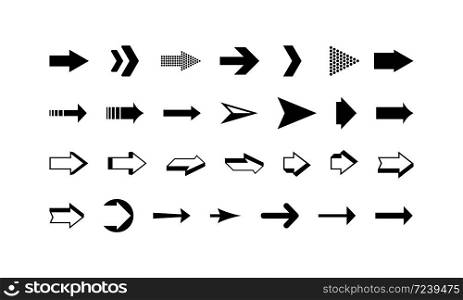 Arrows set with different style isolated on white background Vector EPS 10. Arrows set with different style isolated on white background. Vector EPS 10