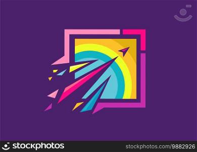 arrows shooting fast with the splinters and colorful backgrounds ,arrows hit the box with colorful splinters 