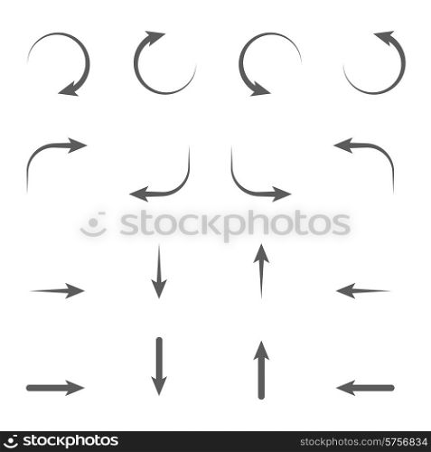Arrows signs isolated on white background