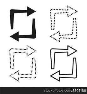 Arrows square. Reload symbol. Vector illustration. EPS 10.. Arrows square. Reload symbol. Vector illustration.
