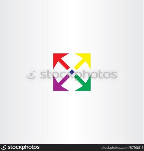 arrows square vector icon colorful design element shape