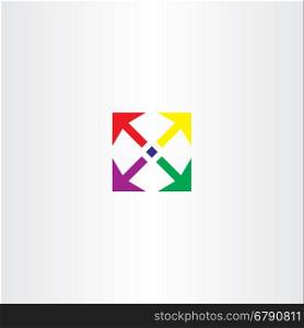 arrows square vector icon colorful design element shape