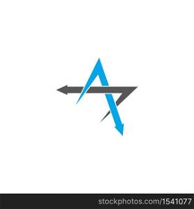 Arrows star vector illustration icon Logo Template design
