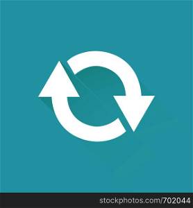 Arrows turning in circle web icon. Recycle icon. Vector design. Eps10. Arrows turning in circle web icon. Recycle icon. Vector design