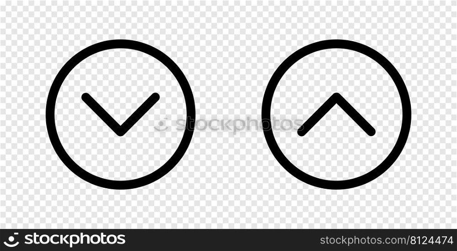 Arrows up and down icon set