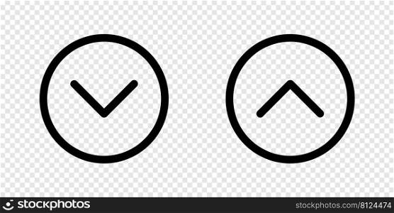 Arrows up and down icon set