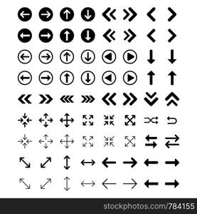 Arrows vector collection with elegant style and black color. Vector stock illustration.