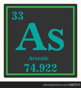 Arsenic chemical element with atomic number, symbol and weight Vector illustration eps 10. Arsenic chemical element with atomic number, symbol and weight Vector illustration