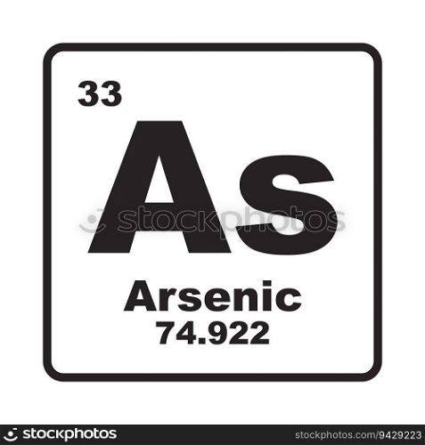 Arsenic element icon vector illustration template symbol