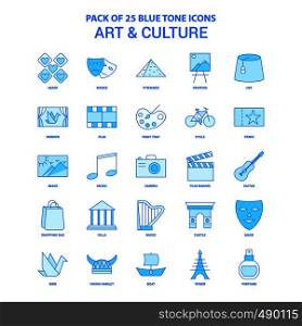 Art and Culture Blue Tone Icon Pack - 25 Icon Sets