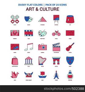 Art and Culture icon Dusky Flat color - Vintage 25 Icon Pack