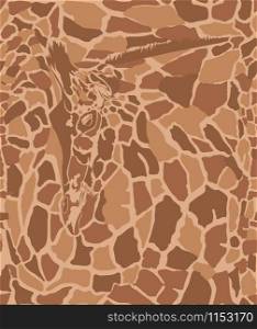 Art Background with Giraffe