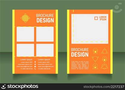 Art blank brochure design. Template set with copy space for text. Premade corporate reports collection. Editable 2 paper pages. Bahnschrift SemiLight, Bold SemiCondensed, Arial Regular fonts used. Art blank brochure design