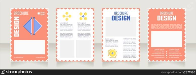 Art classes blank brochure design. Template set with copy space for text. Premade corporate reports collection. Editable 4 paper pages. Teco Light, Semibold, Arial Regular fonts used. Art classes blank brochure design