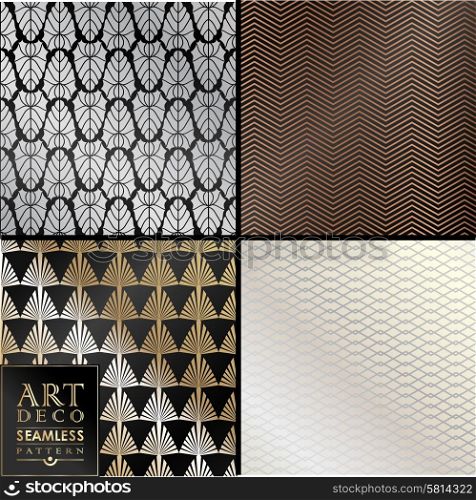 Art Deco seamless vintage wallpaper pattern can be used for invitation, congratulation