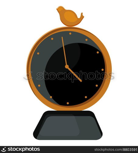 Art Deco style watches. Art Nouveau style. Table clock black with golden bird. Fashion style sticker.. Art Deco style watches. Art Nouveau style. Table clock black with golden bird. Fashion style sticker