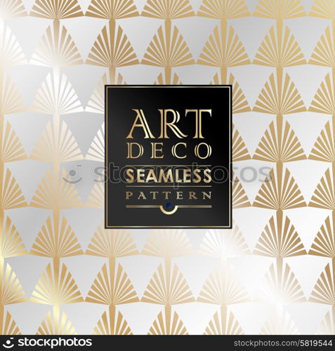 Art Deco vintage wallpaper pattern can be used for invitation, congratulation