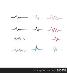 Art design health medical heartbeat pulse vector template