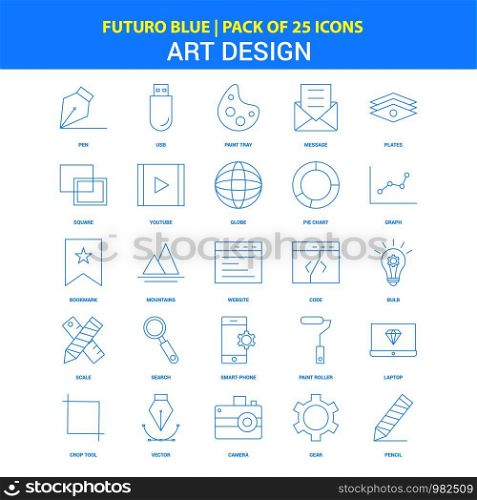 Art Design Icons - Futuro Blue 25 Icon pack