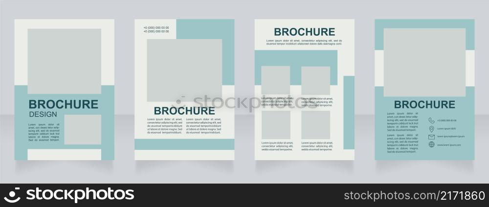 Art development and ideas guide blank brochure design. Template set with copy space for text. Premade corporate reports collection. Editable 4 paper pages. Myriad Pro, Arial fonts used. Art development and ideas guide blank brochure design