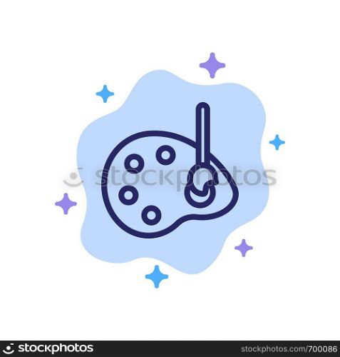 Art, Draw, Drawing, Edit Blue Icon on Abstract Cloud Background