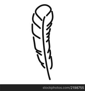Art feather icon outline vector. Bird plume. Ink smooth. Art feather icon outline vector. Bird plume