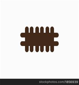 Art fence icon. Brown color. Home defense background. Creative design. Line style. Vector illustration. Stock image. EPS 10.. Art fence icon. Brown color. Home defense background. Creative design. Line style. Vector illustration. Stock image.