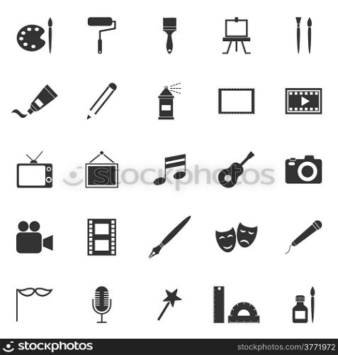 Art icons on white background, stock vector