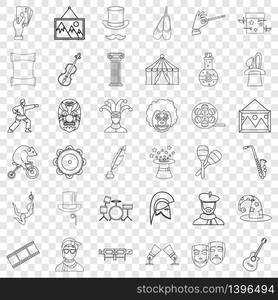 Forest icons set. Outline style of 36 forest vector icons for web for ...