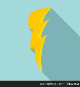 Art lightning bolt icon. Flat illustration of art lightning bolt vector icon for web design. Art lightning bolt icon, flat style
