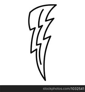 Art lightning bolt icon. Outline art lightning bolt vector icon for web design isolated on white background. Art lightning bolt icon, outline style