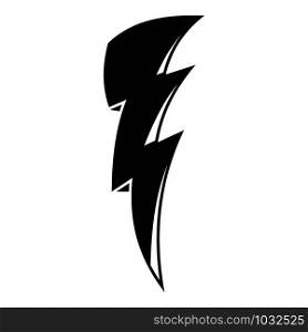 Art lightning bolt icon. Simple illustration of art lightning bolt vector icon for web design isolated on white background. Art lightning bolt icon, simple style
