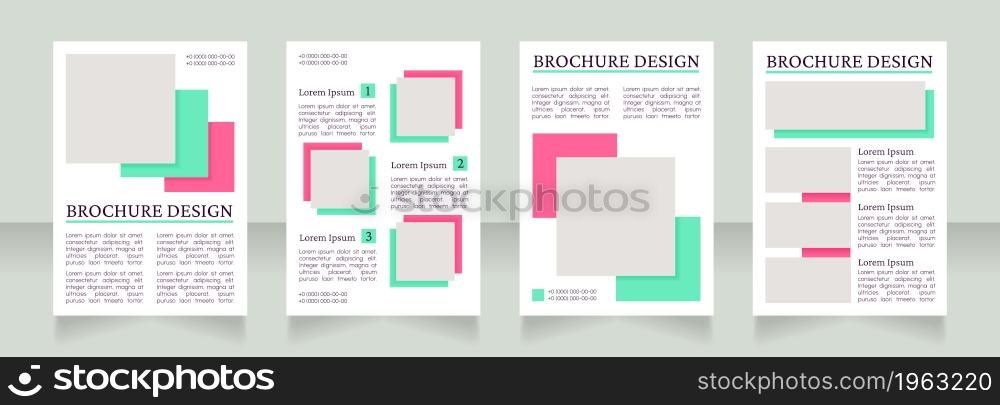 Art museum exhibition schedule blank brochure layout design. Vertical poster template set with empty copy space for text. Premade corporate reports collection. Editable flyer paper pages. Art museum exhibition schedule blank brochure layout design