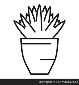 Art plant pot icon outline vector. Indoor garden. Flower leaf. Art plant pot icon outline vector. Indoor garden
