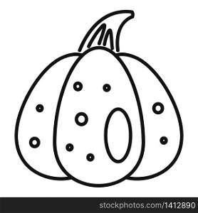 Art pumpkin icon. Outline art pumpkin vector icon for web design isolated on white background. Art pumpkin icon, outline style