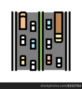 arterial road color icon vector. arterial road sign. isolated symbol illustration. arterial road color icon vector illustration