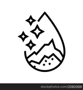 artesian water line icon vector. artesian water sign. isolated contour symbol black illustration. artesian water line icon vector illustration