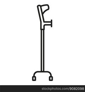 Arthritis crutches icon outline vector. Joint disease. Medical knee. Arthritis crutches icon outline vector. Joint disease