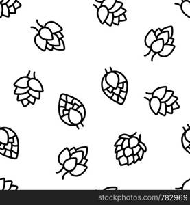 Artichoke, Gourmet Cuisine Vector Linear Icons Seamless Pattern. Artichokes, Healthy Vegetarian Diet Ingredients Thin Line Pictograms. Organic Food Restaurant Plant Growth Stages, Hops. Artichoke, Gourmet Cuisine Vector Seamless Pattern