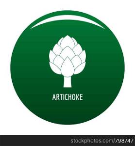 Artichoke icon. Simple illustration of artichoke vector icon for any design green. Artichoke icon vector green