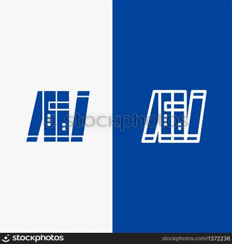 Artificial, Autonomous, Bot, Intelligent, Military Line and Glyph Solid icon Blue banner Line and Glyph Solid icon Blue banner