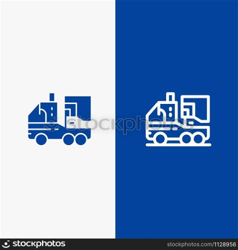 Artificial, Biology, Digital, Leaf, Life Line and Glyph Solid icon Blue banner Line and Glyph Solid icon Blue banner