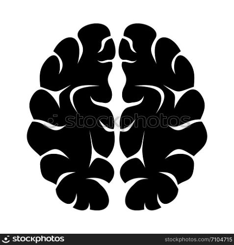 Artificial brain icon. Simple illustration of artificial brain vector icon for web design isolated on white background. Artificial brain icon, simple style