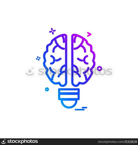 Artificial brain intelligence icon vector design