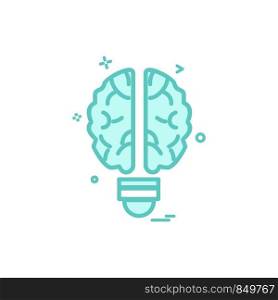 Artificial brain intelligence icon vector design
