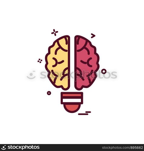Artificial brain intelligence icon vector design