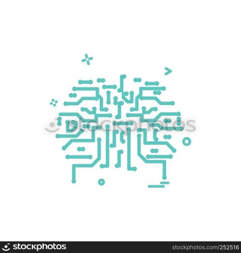 Artificial circuit ic intelligence icon vector design