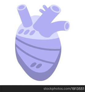 Artificial heart icon isometric vector. Robot suit. Human body. Artificial heart icon isometric vector. Robot suit
