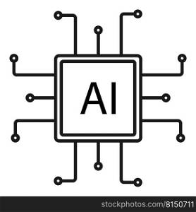 artificial intelligence AI icon vector illustration design