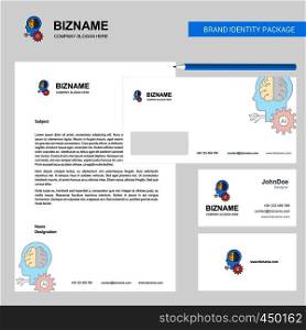 Artificial intelligence Business Letterhead, Envelope and visiting Card Design vector template